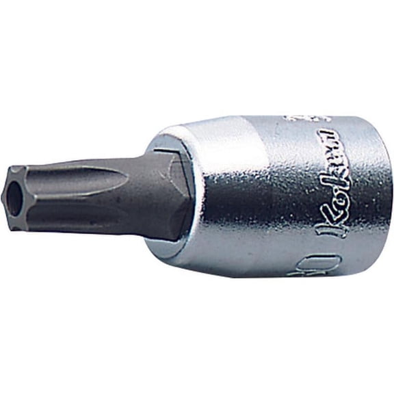 Koken 2025.28-T30H Bit Socket TORX T30H Tamper Resistant 28 MM 1/4 Sq.