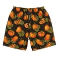 thumbnail image 3 of Uemuo Orange Pumpkin Pattern Men's Swim Trunks Hawaiian Beach Bathing Suit Swimsuits Beach Quick-Dry Shorts with Pockets-Medium, 3 of 9