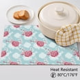 thumbnail image 5 of Placemat, Pioneer Flower Floral Print Pattern Place Mats Table Mat Set Of 2, PVC Washable Placemats for Party Kitchen Dining Decoration, 18x12 Inch, Fade Resistant, 5 of 6