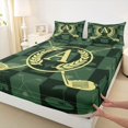 thumbnail image 4 of Catabedysis Golf Print Bed Sheets For Boys,Ball Monogrammed A Design Full Size Sheets,4 Pieces,1 Flat Sheet, 1 Fitted Sheet and 2 Pillowcases, 4 of 6