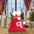 thumbnail image 4 of Lilixerw Christmas Monogram Bag for Gifts,Drawstring Christmas Knitted Gift Bag Christmas Candy Bag for Christmas Ornament Party Supplies(P), 4 of 5