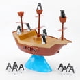 thumbnail image 5 of Emocionante juego de equilibrio con un barco pirata. ¡No dejes que los pingüinos se caigan al fondo! Bloques de construcción apilables. Juego de mesa Montessori para niños pequeños., 5 of 5