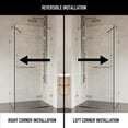 thumbnail image 4 of VIGO Monteray 30 in. L x 30 in. W x 73 in. H Frameless Hinged Square Shower Enclosure in Brushed Nickel with Clear Glass, 4 of 11