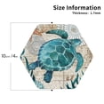 thumbnail image 3 of Kll Hexagon Drink Coasters Set Of 4,Pu Leather Absorbent Coasters Set Decorative Coffee Cup Coasters Housewarming Gift For Home Decor-Watercolor Sea Turtle, 3 of 9