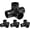 Black, variant on 4 Way PVC Pipe Fittings 3/4 Inch, General White PVC Elbow Corner Side Outlet Tee Fitting, SCH40 Furniture Grade Pipe Connectors - Fits 3/4" Polyvinyl Chloride Pipes, 4 Pieces