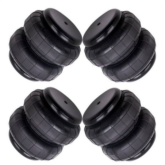 Fithood 4 Pieces Heavy Duty 2500lb 1/2"NPT Double Bellow Air Suspension Bag Air Spring bags