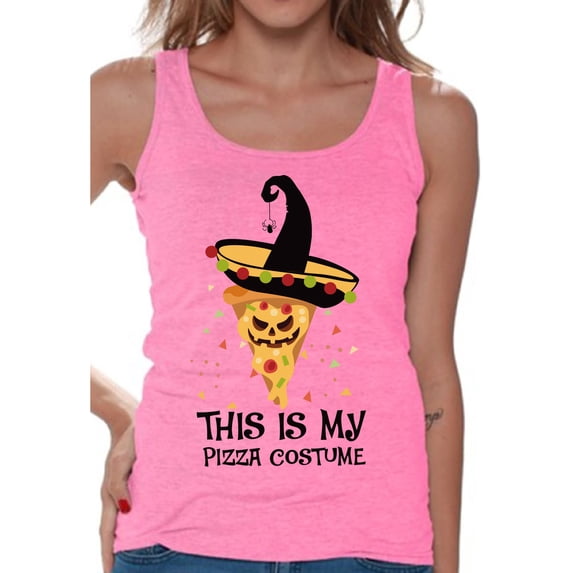 Awkward Styles Halloween Sleeveless Shirt Pizza Tank Top for Women