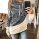 thumbnail image 2 of Sudaderas con capucha para mujer, suéter con cuello vuelto, informal, de manga larga, color block, sudaderas con capucha, suéteres, tops de otoño Xemadio WRMH-1664-52, 2 of 5