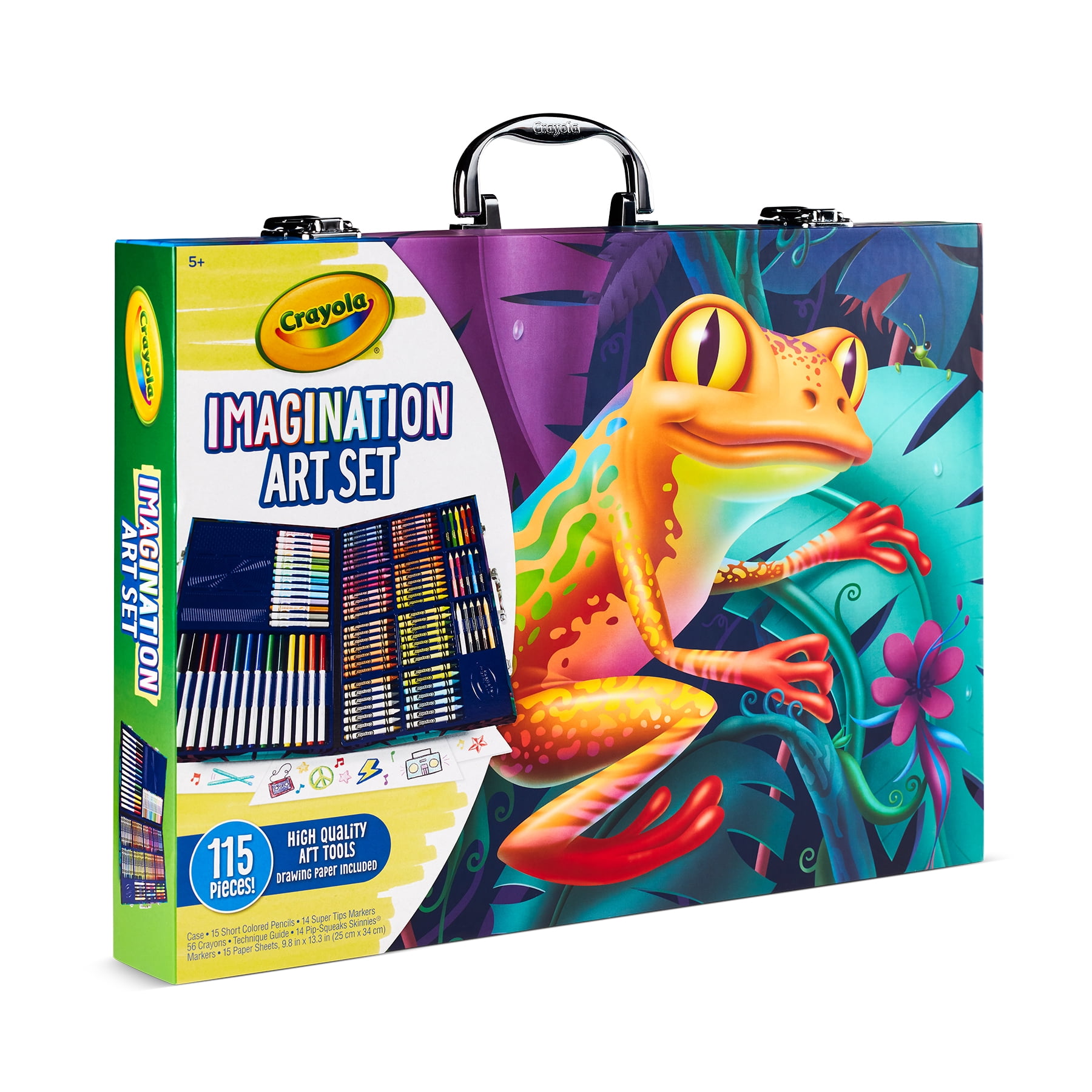 Crayola Imagination Art Coloring Set, 115 Pcs, Art & Craft Kit, Drawing & Coloring Supplies, Creative Gifts for Kids