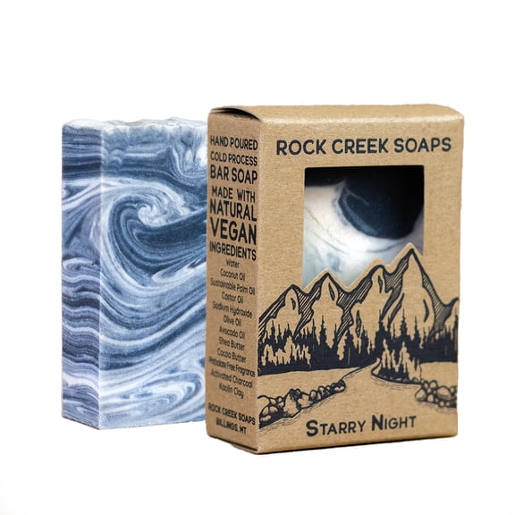 Rock Creek Soaps - Vegan Bar Soap - Starry Night