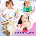 thumbnail image 2 of 1 juego de kit de manualidades con espejos, espejo de mano de madera, espejos de corona para niños, espejos compactos, decoraciones para fiestas de cumpleaños de princesas, 2 of 7
