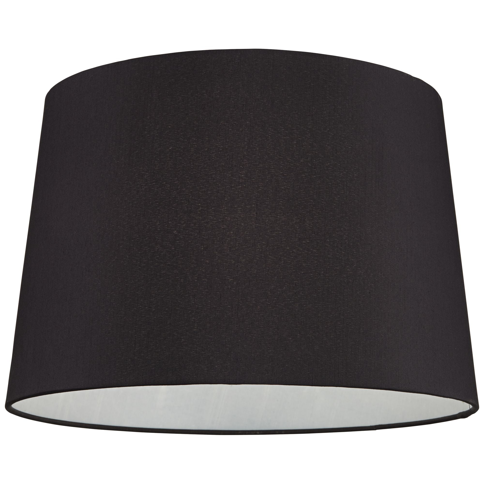 Springcrest Set of 2 Hardback Drum Lamp Shades Black Medium 13" Top x 15" Bottom x 10" High Spider Replacement Harp Finial Fitting