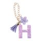 thumbnail image 1 of Ofertas Únicas 1 Pc Estrella Lentejuelas Letra H Flor Borlas Colgante Taza de Agua Colgante Púrpura Metal Resina, 1 of 5
