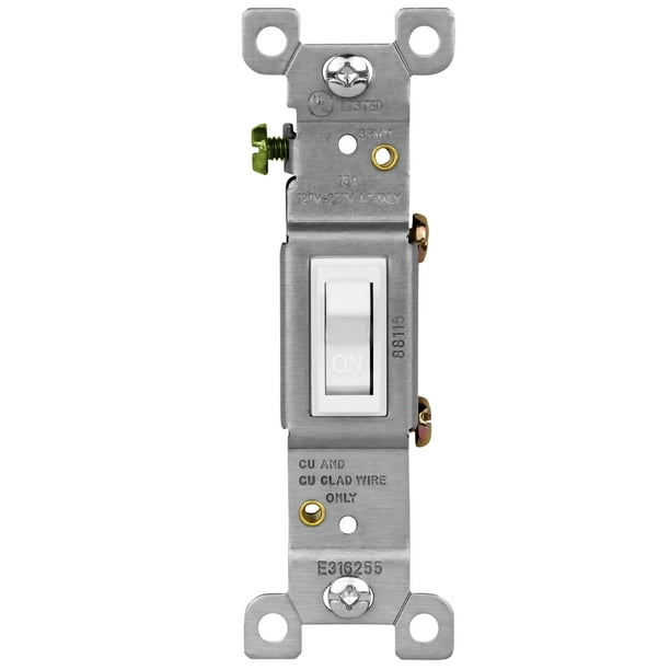 ENERLITES Toggle Light Switch, Single Pole, 15A 120V Grounding Screw