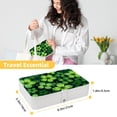 thumbnail image 5 of Saint Patrick's Day Earring Organizer Holder Jewelry Stand, PU Leather with Removable Compartment, Portable, 5 of 6