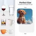 thumbnail image 6 of Kdxio Blue Sky Cloud Puppy Funny Coasters,4 Pcs Leather Coasters,Housewarming Gifts,Protect Furniture from Water Marks Scratch and Damage, 6 of 6