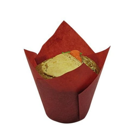 Cupcake Postcard - Decony Red Large Tulip Cupcake Liners, 100 ct.