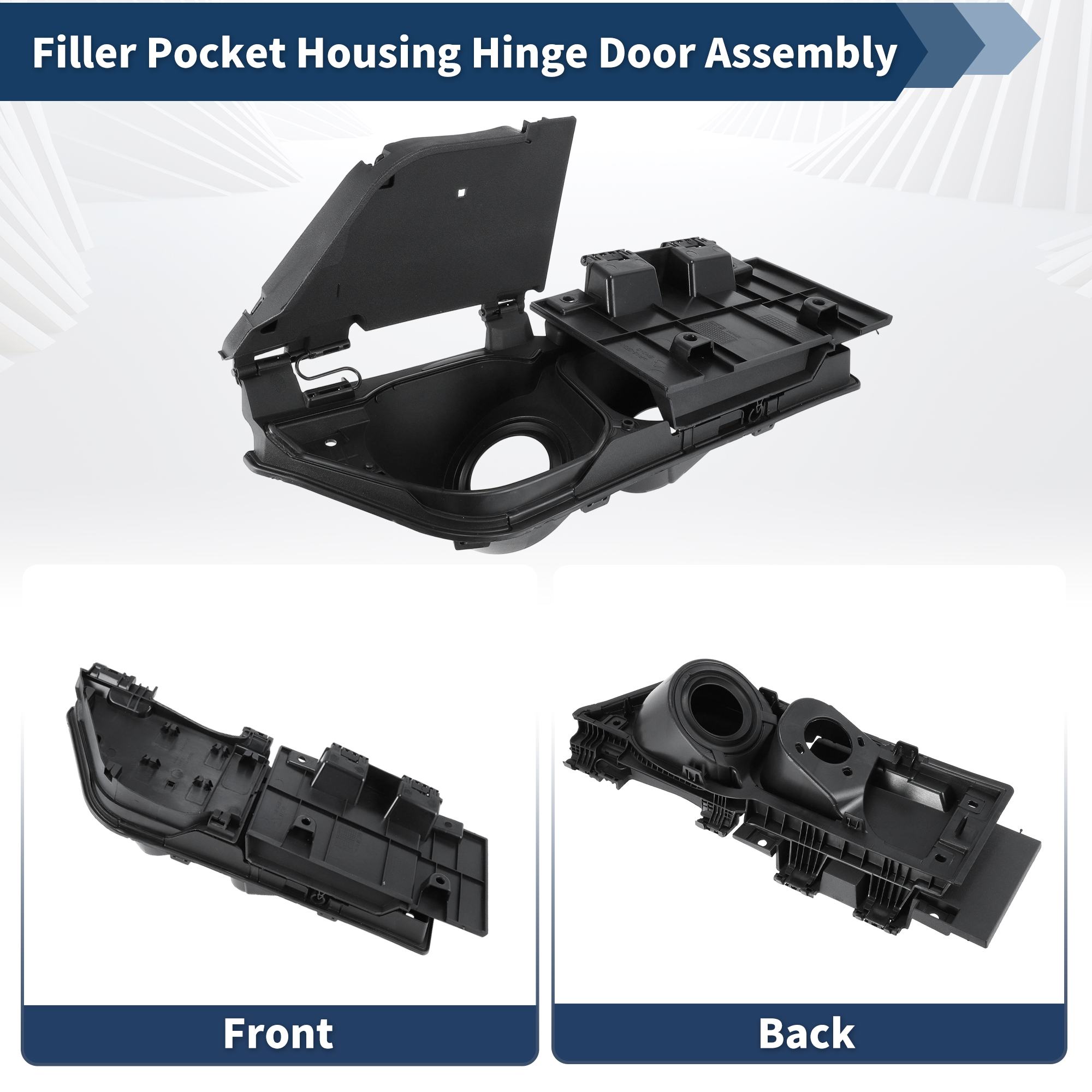 Unique Bargains Fuel Filler Door Housing Pocket Hinge with Cover for Ford Transit Diesel