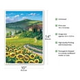 thumbnail image 2 of Golden Tuscana (Tuscany) - Italy - Sunflower Field - From an Original Color Painting by Scott Westmoreland - Master Art Print 10in x 14in, 2 of 4
