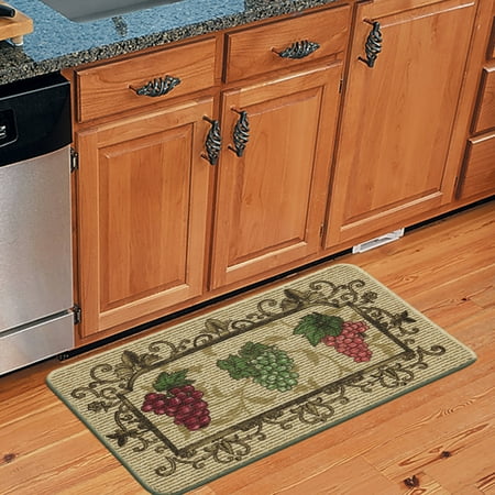 Mainstays Nature Trends Grape Bunches Printed Kitchen Mat 18 X 30 Walmart Com Walmart Com