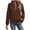 Brown women's casual jacket a1, variant on Women's Casual Jacket Long Sleeve Zip Up Solid Color Basic Outerwear Beach Cover Up Spring Fashion Clothes, Khaki XL