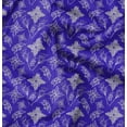 thumbnail image 1 of Soimoi Green polyester Crepe Fabric Clover Floral Decor Fabric Printed Yard 52 Inch Wide, 1 of 6