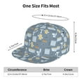 thumbnail image 4 of Kdxio Blue Bathroom Print Snapback Hat for Men Women,Adjustable Baseball Cap, 4 of 7