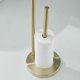 thumbnail image 5 of Portarrollos de papel higiénico independiente - Soporte para portarrollos de papel higiénico con almacenamiento - Dispensador de papel higiénico con reserva - Oro cepillado - Acero inoxidable, 5 of 5