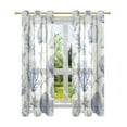 thumbnail image 2 of Sheer Curtains Grommet Drapes Window Treatments Light Filtering for Bedroom Living Room 2 Panels 42" x 63" Seashells Starfish Seaweed, 2 of 7