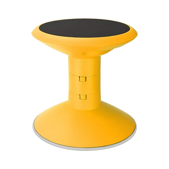 Storex Wiggle Stool â Active Flexible Seating for Classroom and Home Study, Adjustable 12-18 Inch Height, Yellow (00303U01C)