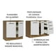 thumbnail image 4 of Kit Con 2 Muebles de Cocina Madesa Agata 3 Cajones y 4 Puertas (Sin Tablero Ni Tarja) Marrón/Blanco, 4 of 5