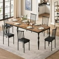 thumbnail image 4 of Rectangular Dining Table for 6-8,78 inch Large Wood Farmhouse Dinner Table with Metal Legs and Large Tabletop for Kitchen Dining Room Living Room, 4 of 8