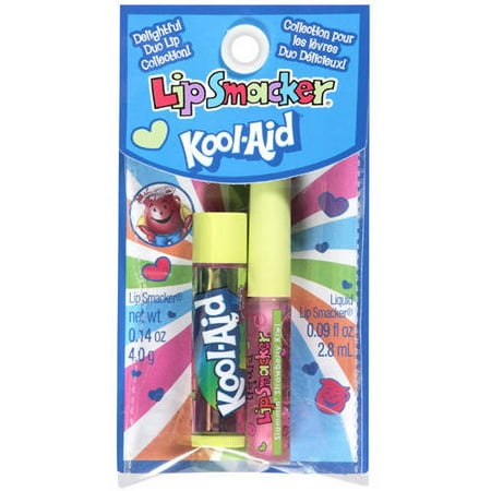Lip Smacker Kool-Aid Slammin' Strawberry Kiwi Delightful Duo Collection, 2 pc