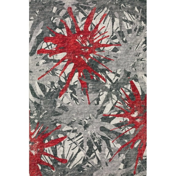 Dalyn Brisbane Area Rug BR6 Br6 Scarlet Scarlet Petals Brush 3' x 5' Rectangle