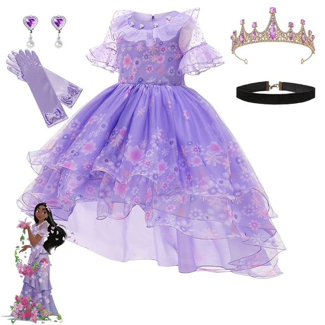 Vestido de princesa de Disney para niña, disfraz de Cenicienta, Bella, Blancanieves, Aurora, Rapunzel, Isabela, cumpleaños, boda, baile de graduación Fivean unisex