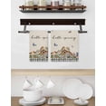 thumbnail image 3 of Spring Botanical Kitchen Dish Towels for Drying Dishes Set of 2, Farmhouse Vintage Black Plaid Brown Waffle Weave Microfiber Hand Tea Bathroom Towels Quick Dry & Absorbent Towel 15.7x23.6, 3 of 7