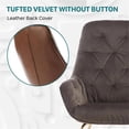 thumbnail image 4 of Furniture of America Farde Fauteuil d'Appoint Moderne en Tissu Capitonné Brun, 4 of 7