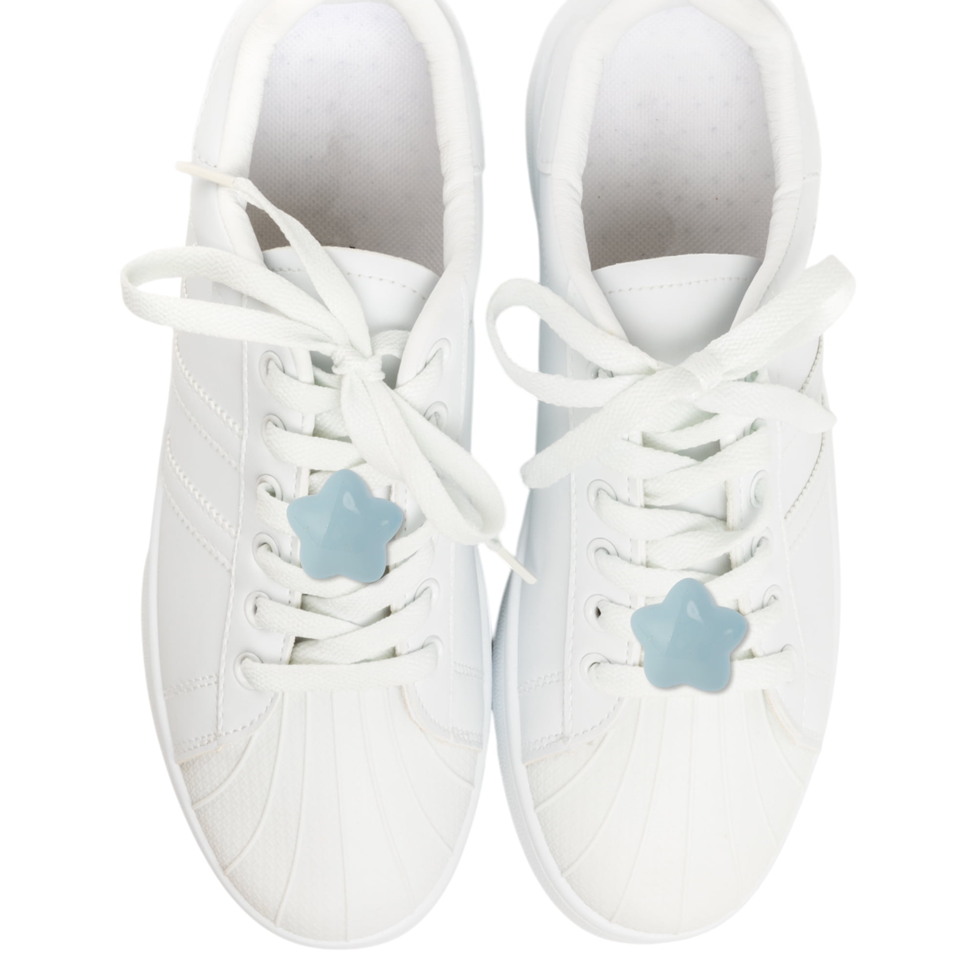 Unique Bargains Chubby Star Shoelace Charms 1 Pair Blue