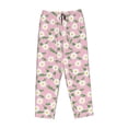 thumbnail image 6 of Uemuo Daisies Flowers Pattern Women's Wide Leg Palazzo Lounge Pants with Pockets Light Weight Loose Comfy Casual Pajama Pants-XX-Large, 6 of 9