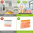 thumbnail image 4 of 3pcs Reusable Food Storage Bags, Silicone Leakproof Freezer Bags, Reusable Bags For Travel/Home Storagation, Gallon Bags, Sandwich Bags, Snack Bags (BPA Free), 4 of 10