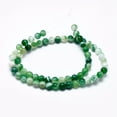 thumbnail image 2 of Natural Striped Agate/Banded Agate Beads Strands Dyed & Heated Round Sea Green 6mm Hole: 1.2mm about 62pcs/strand 36cm, 2 of 3