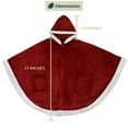 thumbnail image 5 of PAVILIA Wearable Blanket for Adult Women, Cozy Plush Fleece Blanket Poncho Cape with Hood, Super Soft Shawl, Angel Wrap Throw for Office, Wine Red, 5 of 10