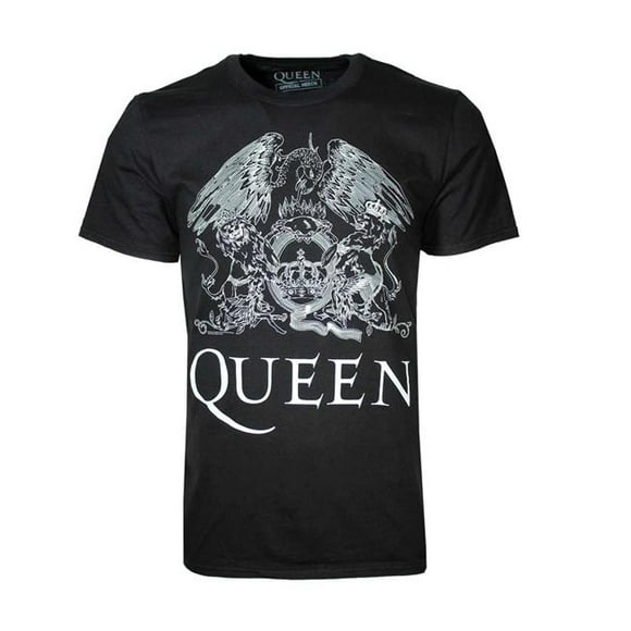 Rockline Enterprises BRA-32771100-L Logo Queen T-Shirt Noir pour Hommes, Noir - Grand