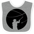 thumbnail image 3 of Inktastic Fly Fishing Silhouette Boys or Girls Baby Bib, 3 of 4