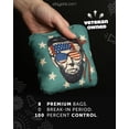 thumbnail image 5 of Play Platoon Pro Cornhole Bags Set of 8 - Professional Dual Sided Slick and Sticky Side Competition Corn Hole Bags - Tournament Series 4 Vintage Blue & 4 Red (Honest Abe), 5 of 9