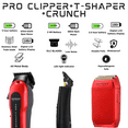 thumbnail image 2 of Supreme Trimmer 3-in-1 Barber Bundle | Pro Clipper, DLC T-Shaper Trimmer & Crunch Foil Shaver | Professional Beard Trimmer Men’s Hair Clipper Kit | Red, 2 of 11