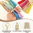 thumbnail image 3 of 2Pack Leather Keychain Tassels with Lobster Clasp Key Ring, Dirty Pink, 3 of 6