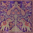 thumbnail image 4 of Stylo Culture Ethnic Chair Seat Throw Pillow Covers 12 x 12 Jacquard Peacock Purple Square 30cm x 30cm Home Decor Brocade Elephant Zippered Cushion Covers | Set Of 5, 4 of 4