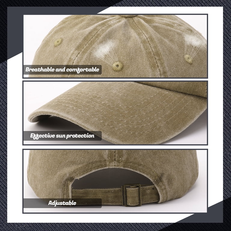 Bocaoying 3-Pack Washed Cotton Baseball Caps photo 5