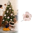 thumbnail image 1 of Christmas Flower Simulation Flowers Christmas Tree Decoration Artificial Stems Xmas Ornaments For Xmas Tree Table Decor, 1 of 5